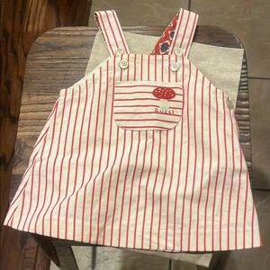 Gucci Kids Red Striped Dress
